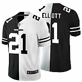 Nike Cowboys 21 Ezekiel Elliott Black And White Split Vapor Untouchable Limited Jersey Dyin,baseball caps,new era cap wholesale,wholesale hats